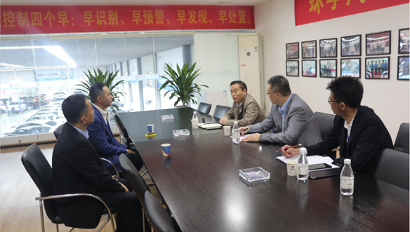 Warmly welcome the leaders of the Banan District Commerce Committee to visit Huanyu to guide the work