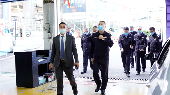 Warmly welcome Deputy Captain Xu Jia of the Chongqing Traffic Patrol Corps and his party to visit Huanyu Automobile to guide the work