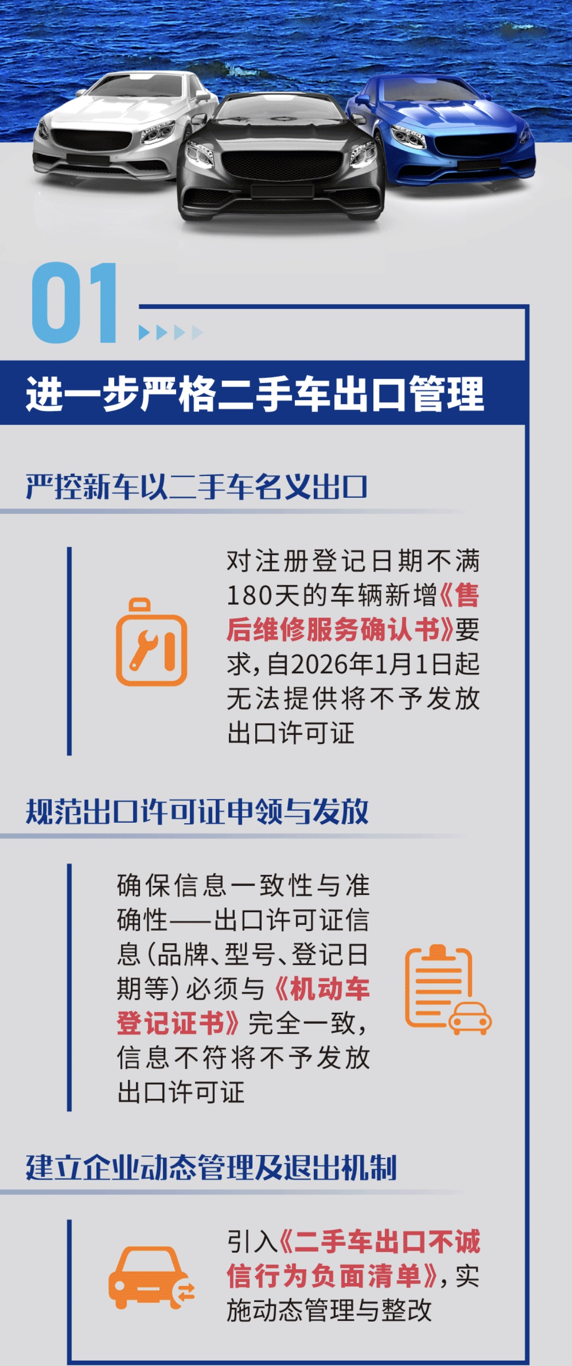 To further strengthen the management of used car exports, the four departments will do this--