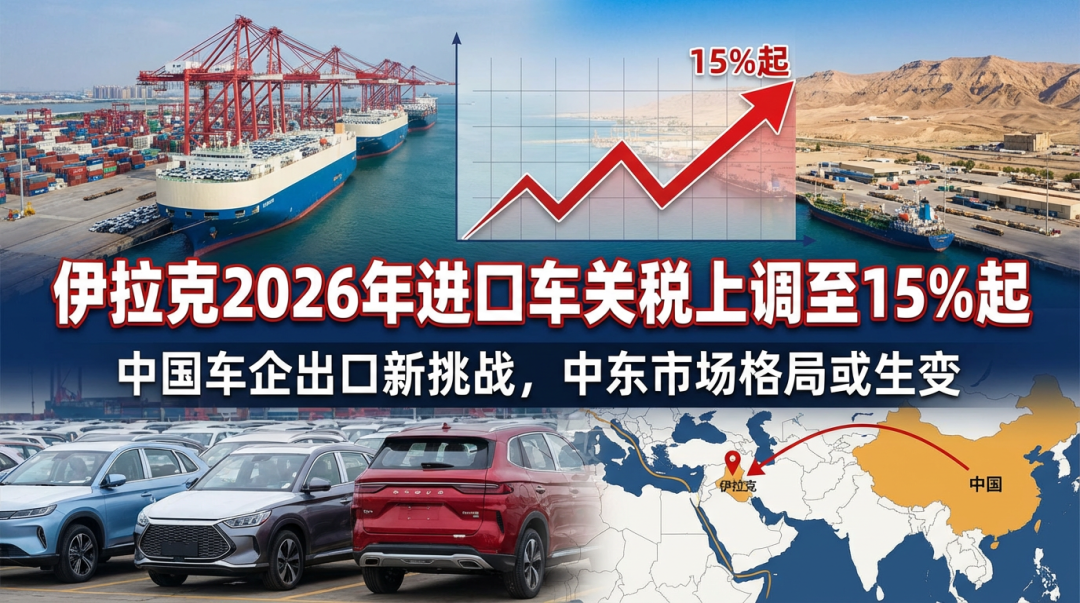 Iraq finalizes a new policy for 2026: tariffs on imported vehicles will be raised to 15%