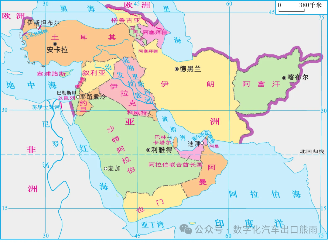 In the chaos in the Middle East, where will cars go to sea? Impact + opportunity?