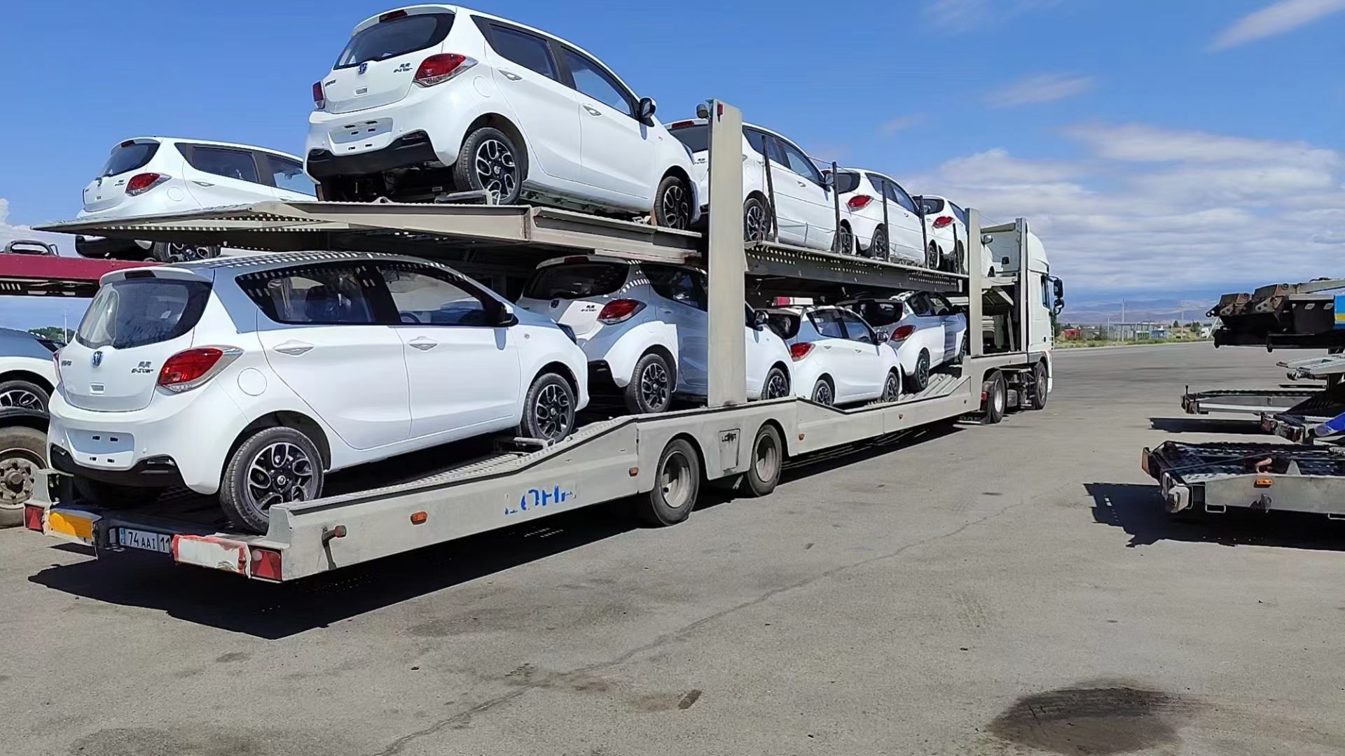 Used car exports are completed in a