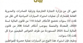 Algeria restricts the import of passenger cars within 3 years of age, and companies will limit the amount of personal borrowing by individuals